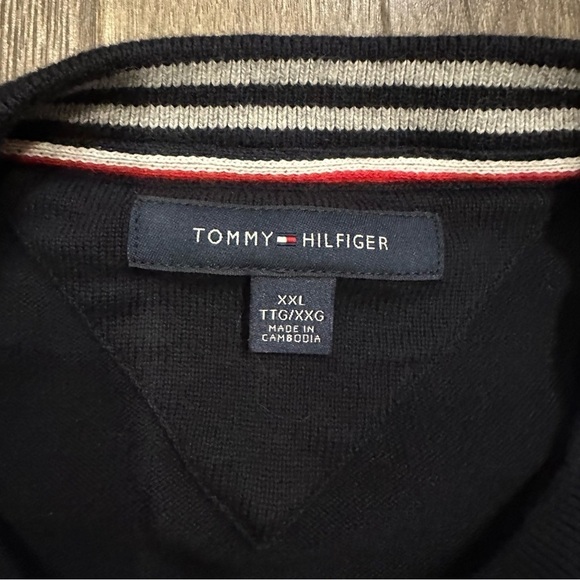 Tommy Hilfiger Men's Dark Navy Blue Signature Solid Crew Neck Sweater Size XXL - Picture 6 of 13
